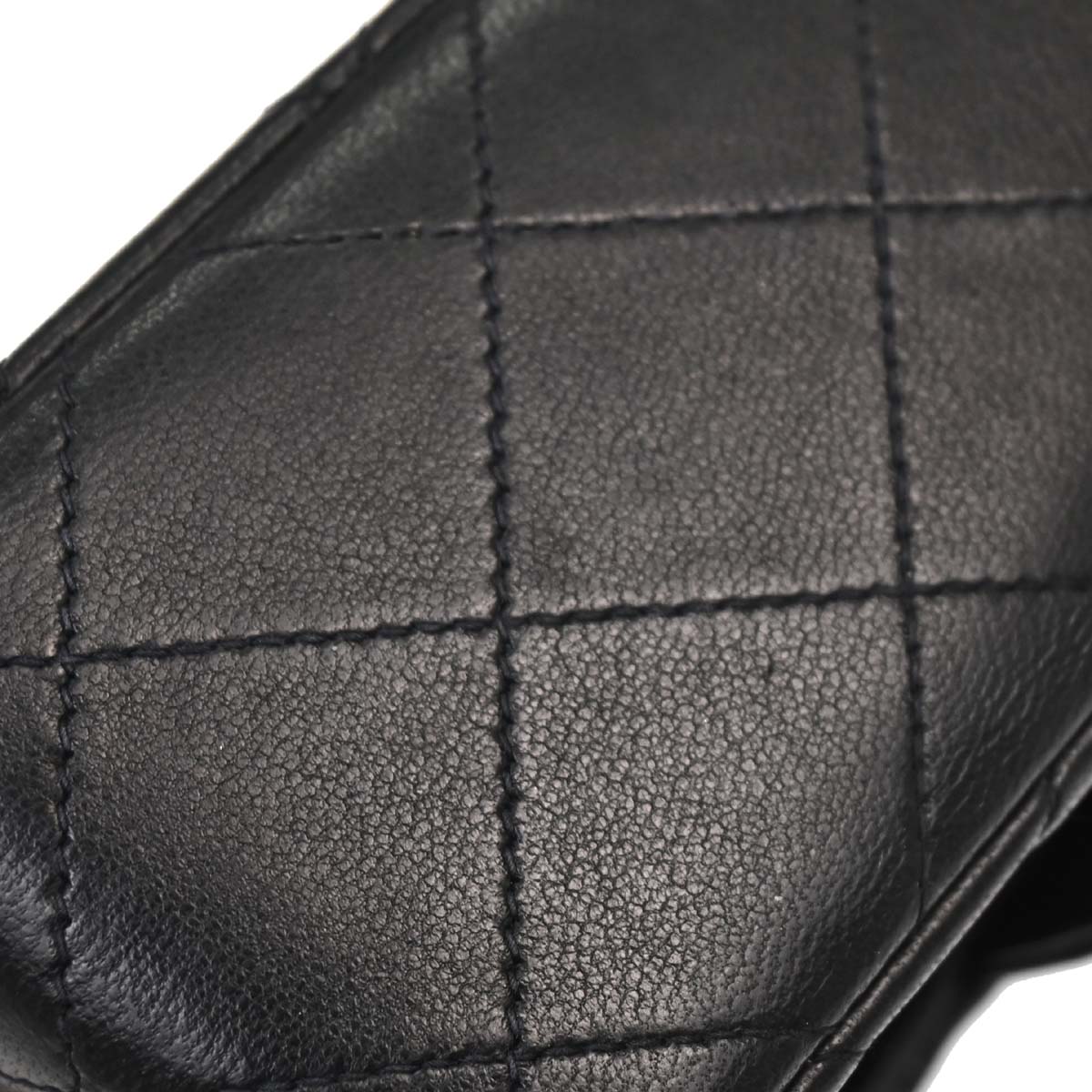 Chanel Black Lambskin Mini Classic Square Flap Shoulder Bag 17