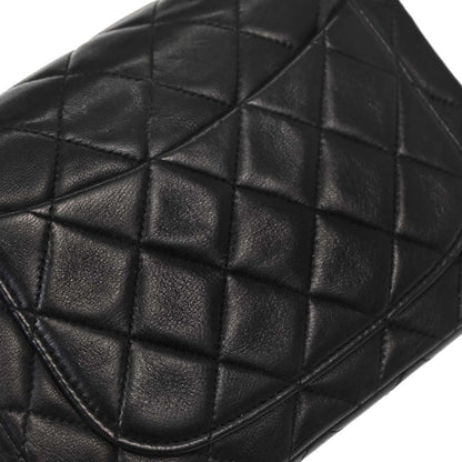 Chanel Black Lambskin Mini Classic Square Flap Shoulder Bag 17