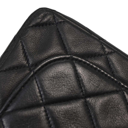 Chanel Black Lambskin Mini Classic Square Flap Shoulder Bag 17