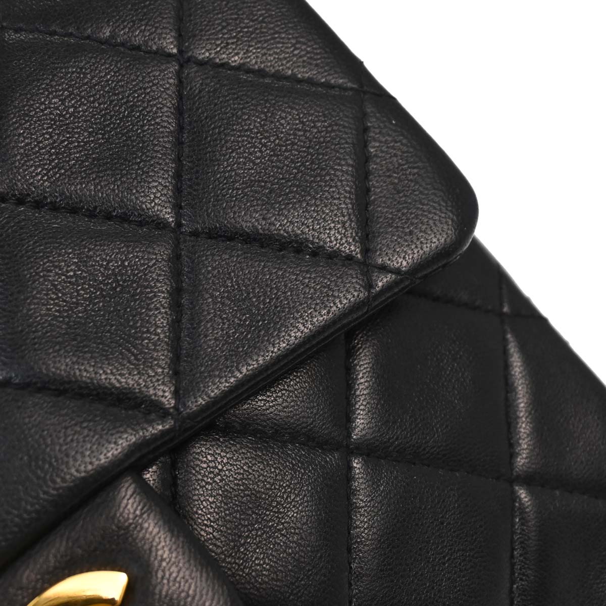Chanel Black Lambskin Mini Classic Square Flap Shoulder Bag 17