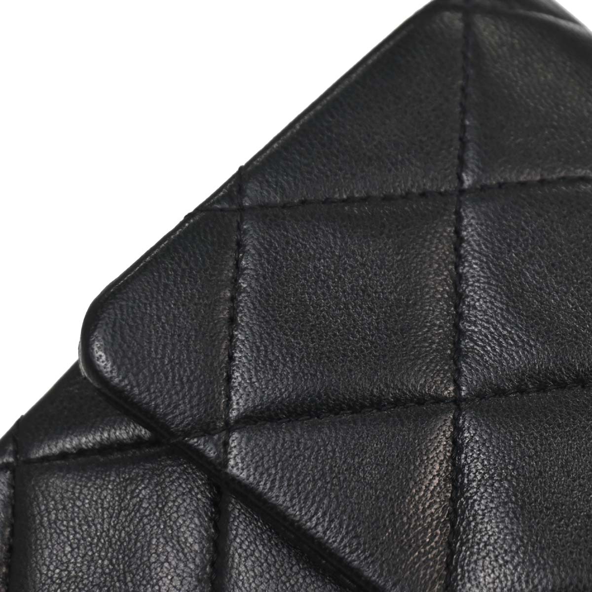 Chanel Black Lambskin Mini Classic Square Flap Shoulder Bag 17