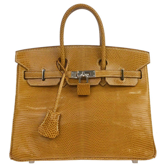 Hermes * Natural Sable Lizard Birkin 25 Handbag