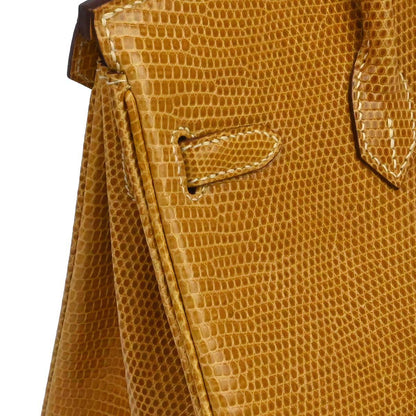 Hermes * Natural Sable Lizard Birkin 25 Handbag