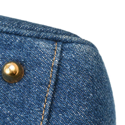 Chanel Blue Denim Duffle Handbag