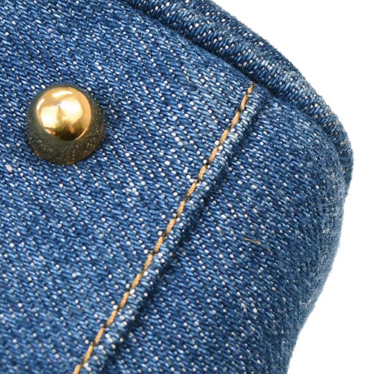 Chanel Blue Denim Duffle Handbag