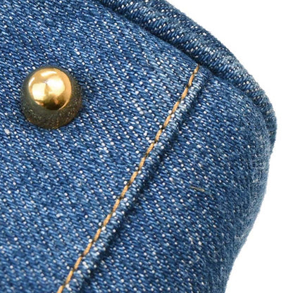 Chanel Blue Denim Duffle Handbag