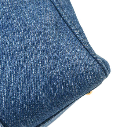 Chanel Blue Denim Duffle Handbag