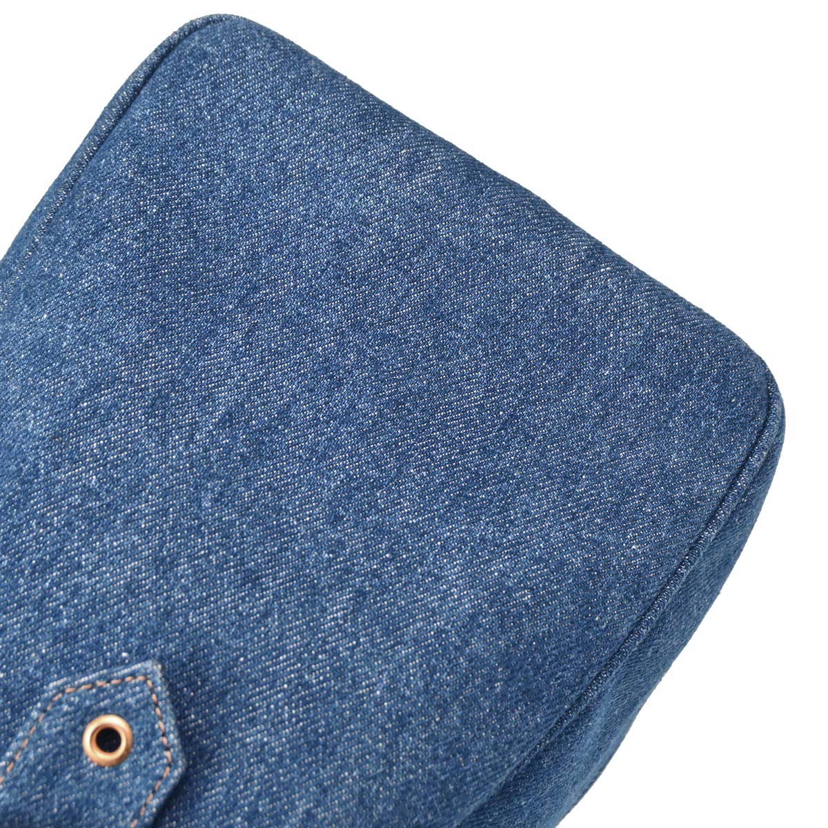 Chanel Blue Denim Duffle Handbag