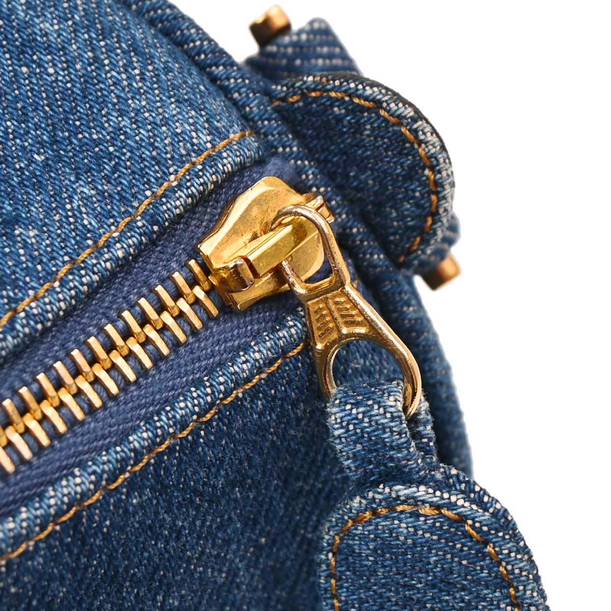 Chanel Blue Denim Duffle Handbag