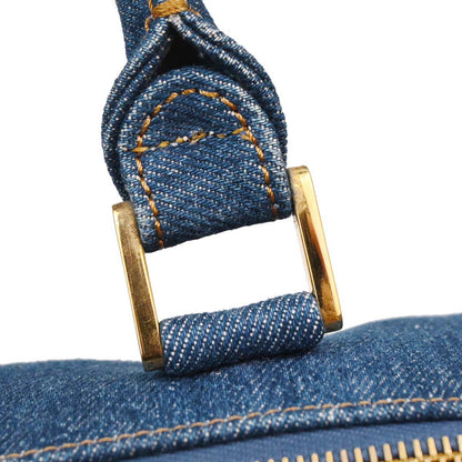 Chanel Blue Denim Duffle Handbag
