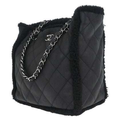 Chanel 2018-2019 Black Mouton Chain Tote Bag