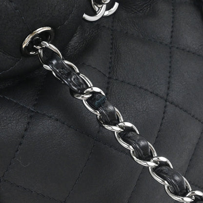 Chanel 2018-2019 Black Mouton Chain Tote Bag