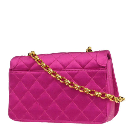 Chanel Pink Satin Shoulder Bag