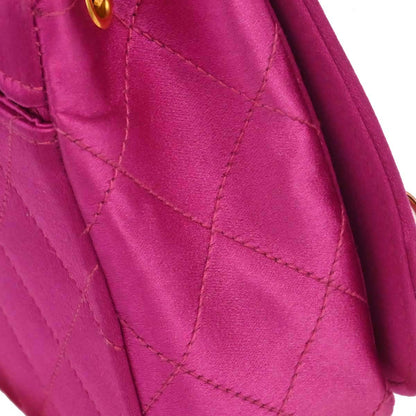Chanel Pink Satin Shoulder Bag