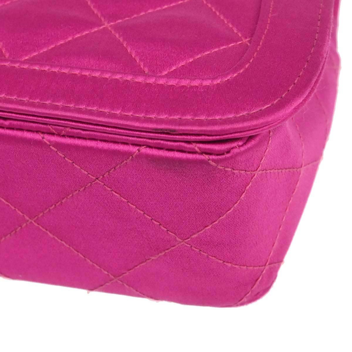 Chanel Pink Satin Shoulder Bag