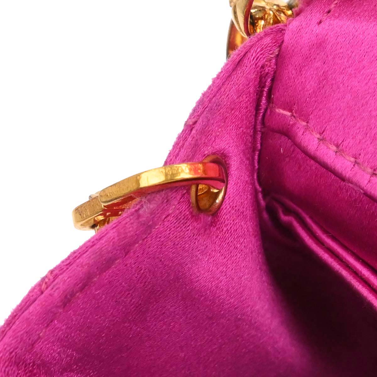 Chanel Pink Satin Shoulder Bag