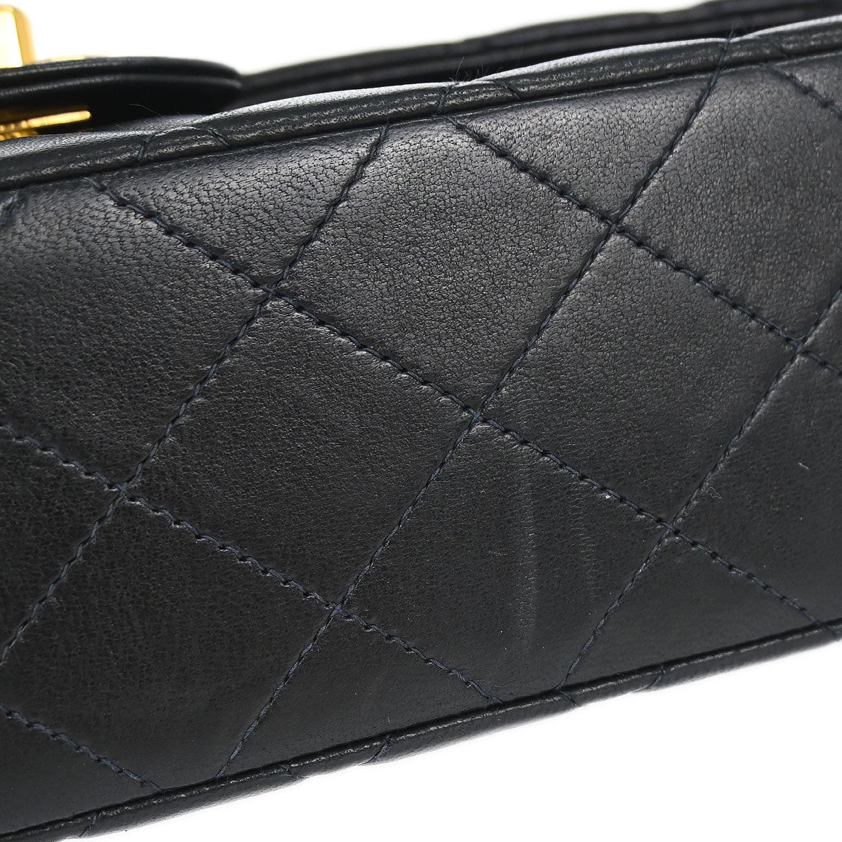 Chanel Black Lambskin Medium Classic Double Flap Shoulder Bag