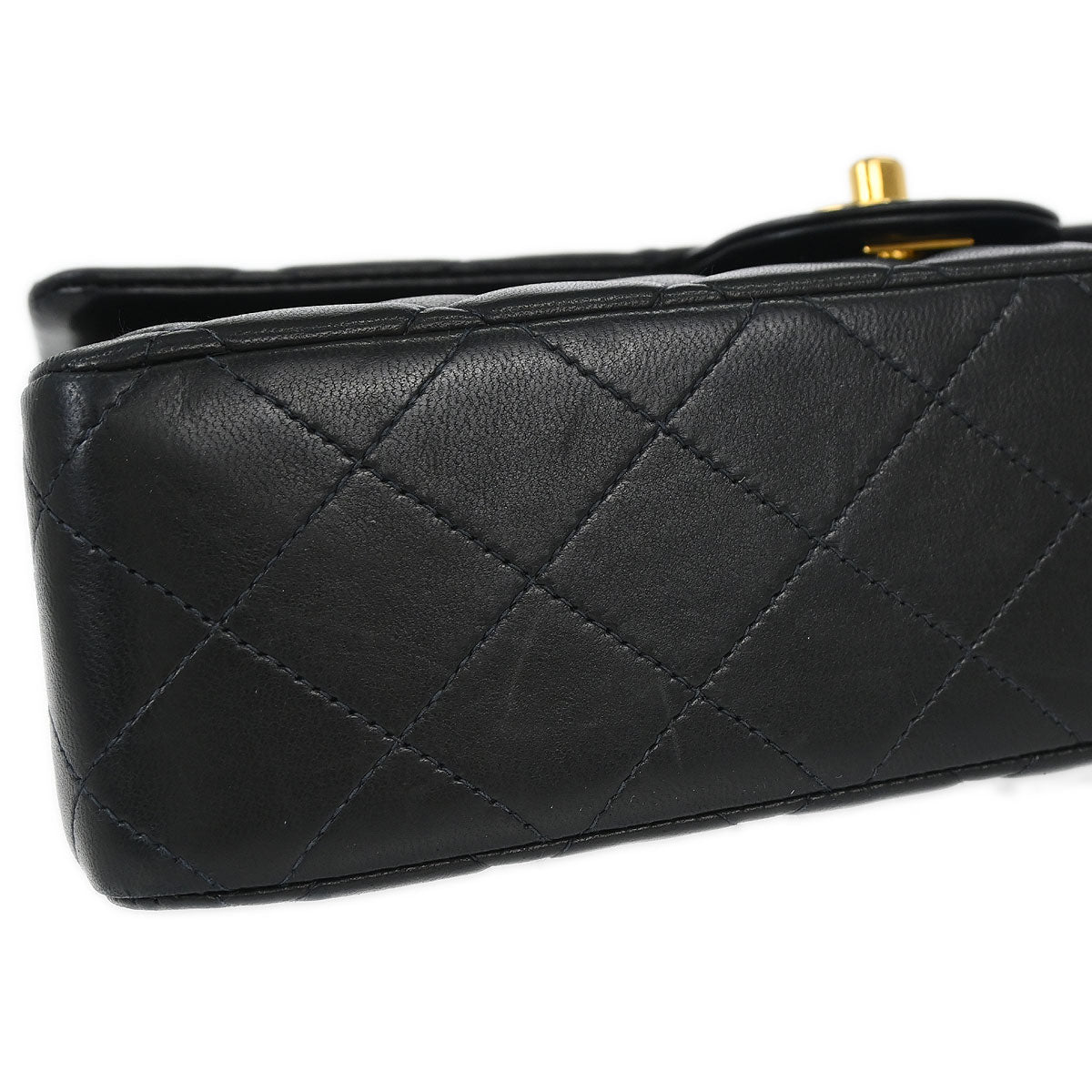 Chanel Black Lambskin Medium Classic Double Flap Shoulder Bag