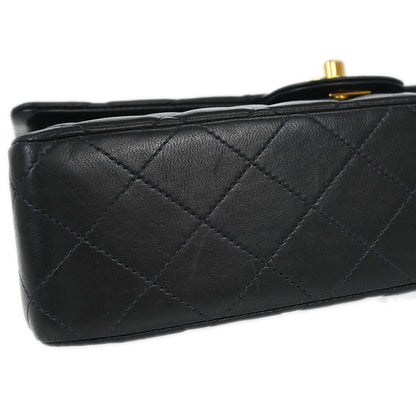 Chanel Black Lambskin Medium Classic Double Flap Shoulder Bag