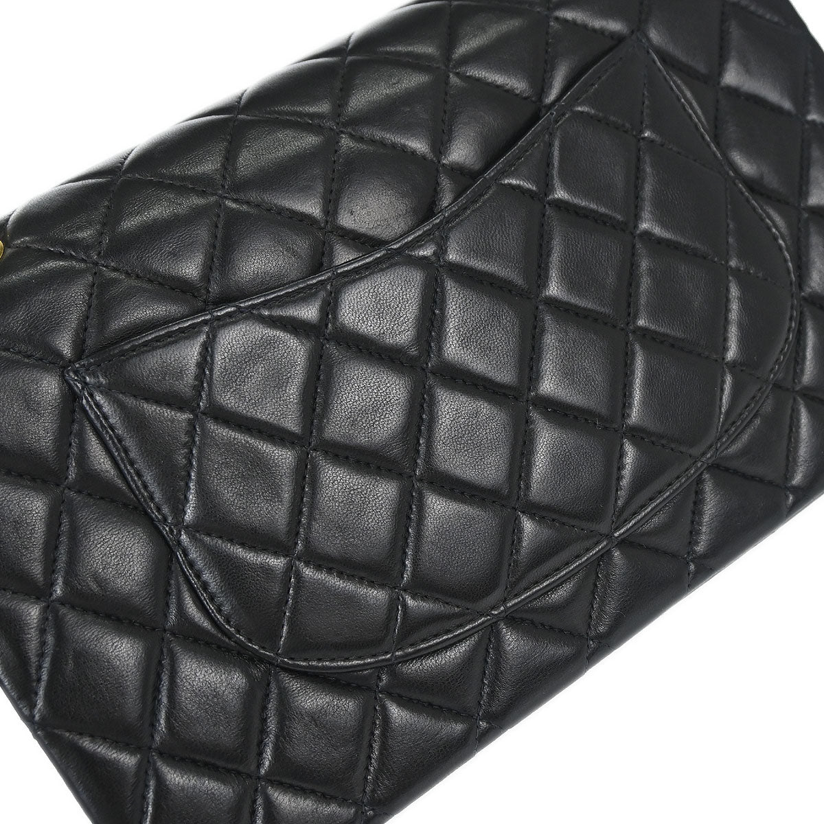 Chanel Black Lambskin Medium Classic Double Flap Shoulder Bag