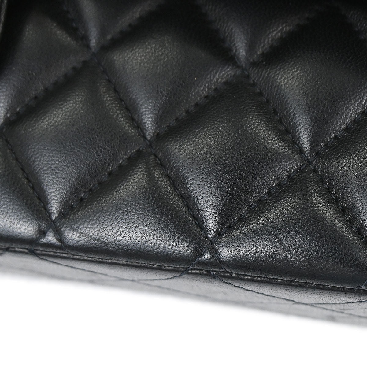 Chanel Black Lambskin Medium Classic Double Flap Shoulder Bag