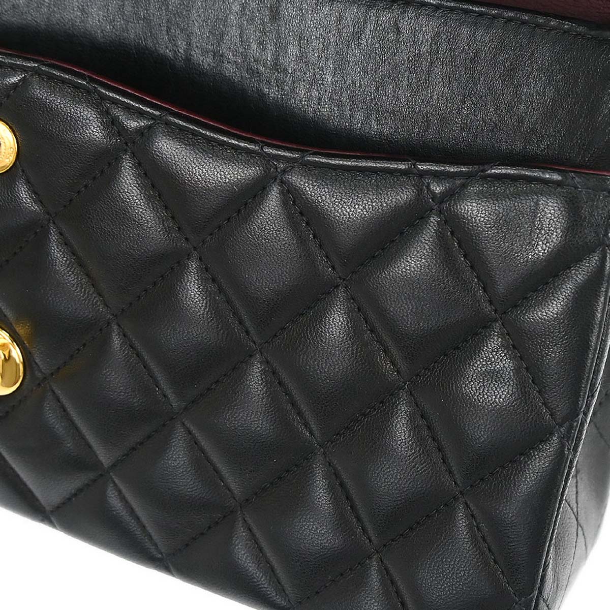 Chanel Black Lambskin Medium Classic Double Flap Shoulder Bag