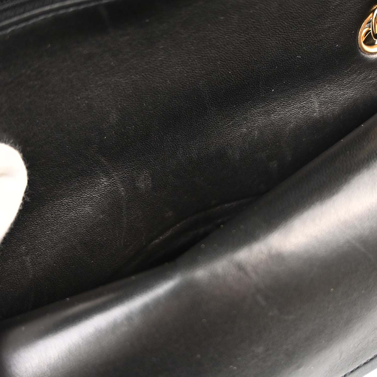 Chanel 2002-2003 Black Lambskin Medium Classic Double Flap Shoulder Bag