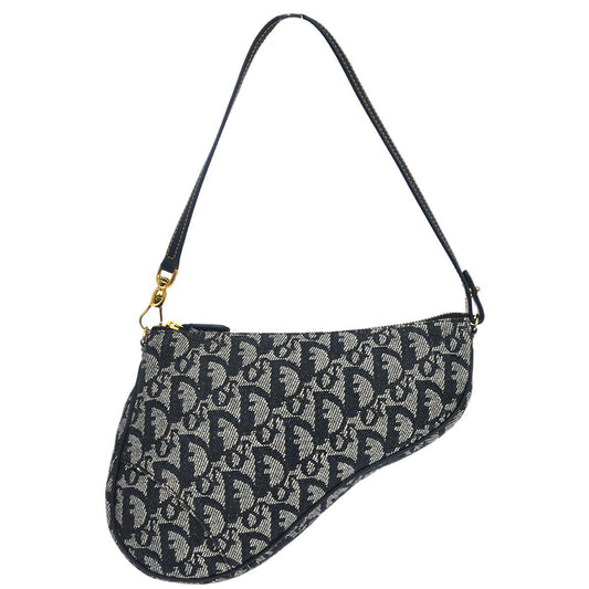 Christian Dior Navy Trotter Saddle Handbag