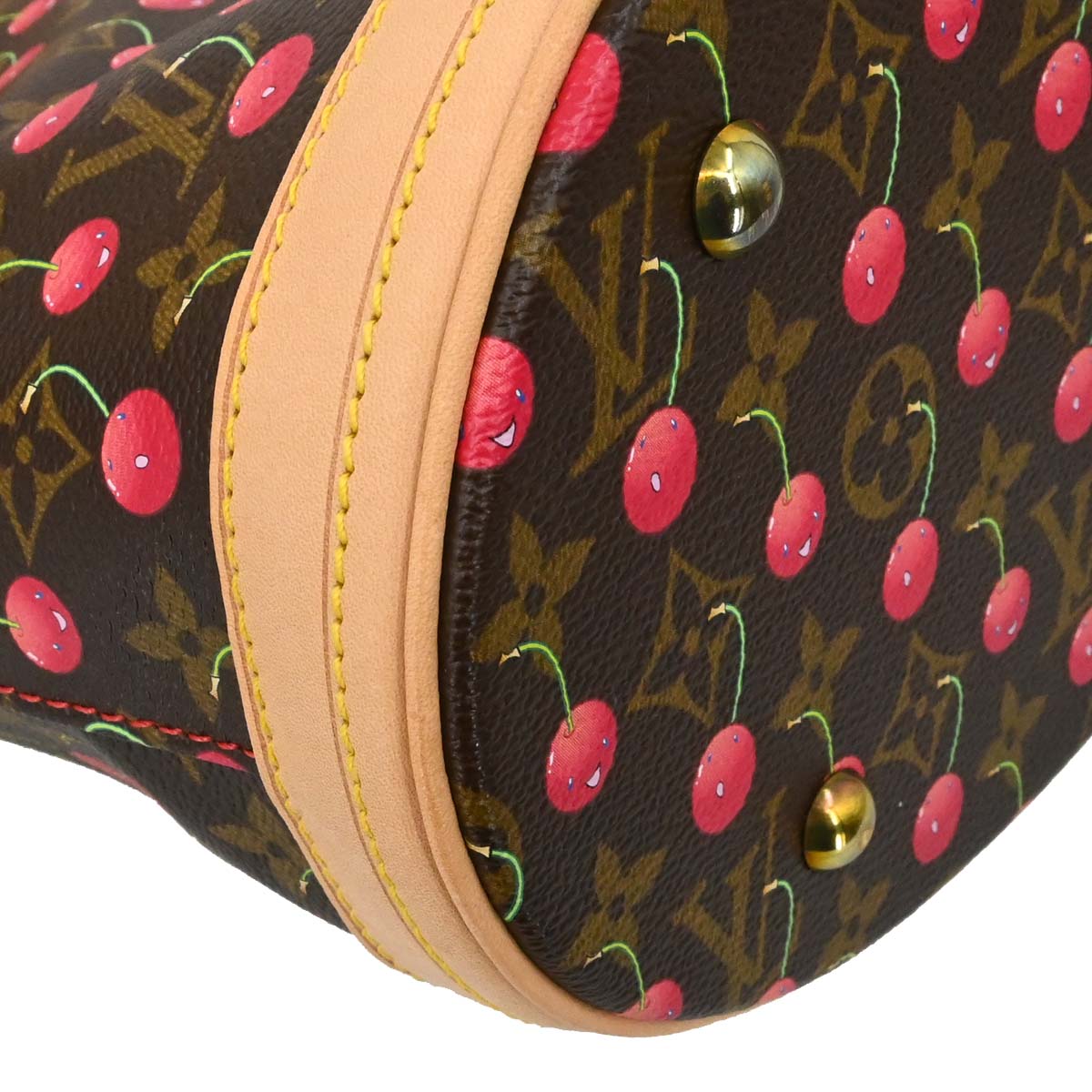 Louis Vuitton Monogram Cherry Bucket PM Tote Handbag M95012