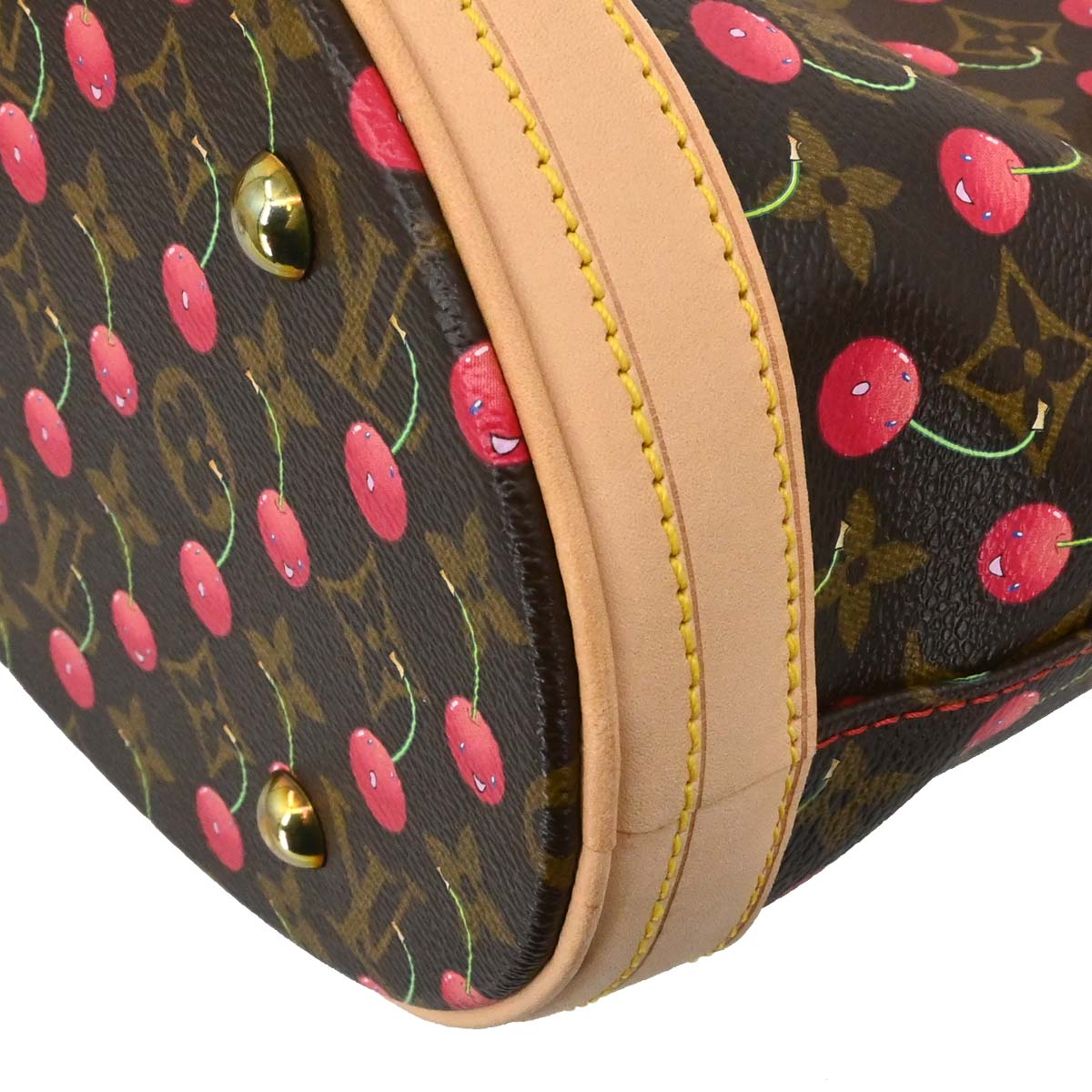 Louis Vuitton Monogram Cherry Bucket PM Tote Handbag M95012