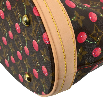 Louis Vuitton Monogram Cherry Bucket PM Tote Handbag M95012