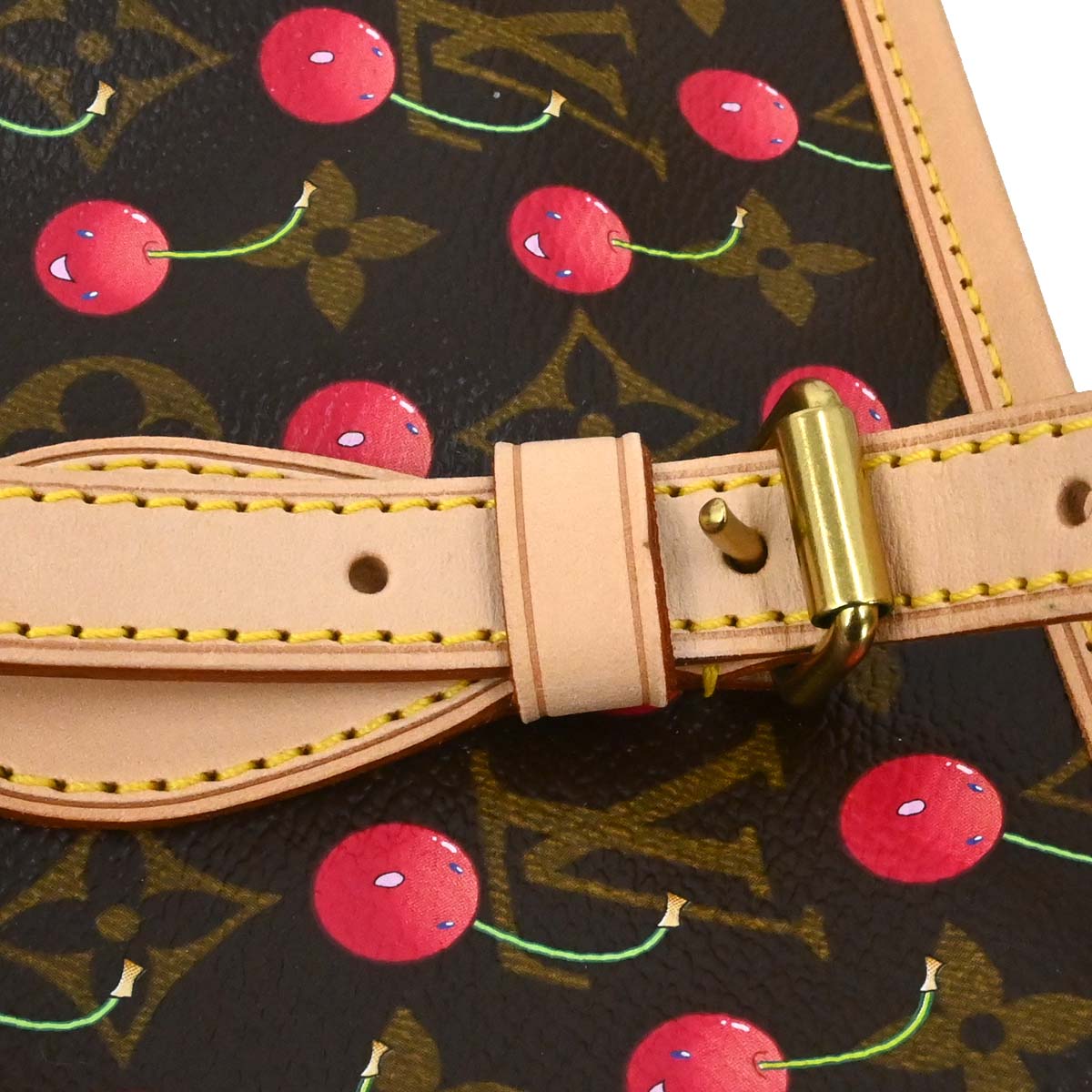 Louis Vuitton Monogram Cherry Bucket PM Tote Handbag M95012