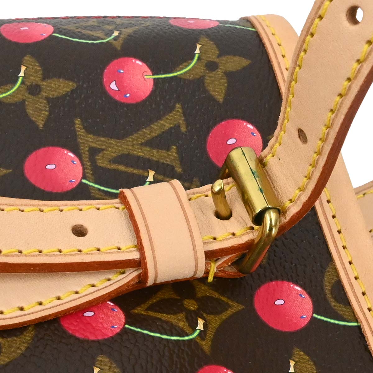 Louis Vuitton Monogram Cherry Bucket PM Tote Handbag M95012