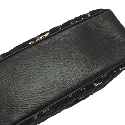Celine Black Beige Lace Handbag