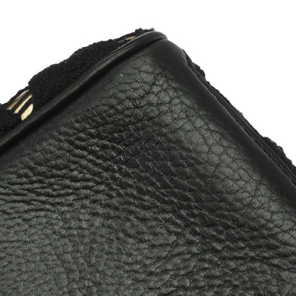 Celine Black Beige Lace Handbag