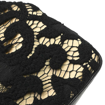Celine Black Beige Lace Handbag
