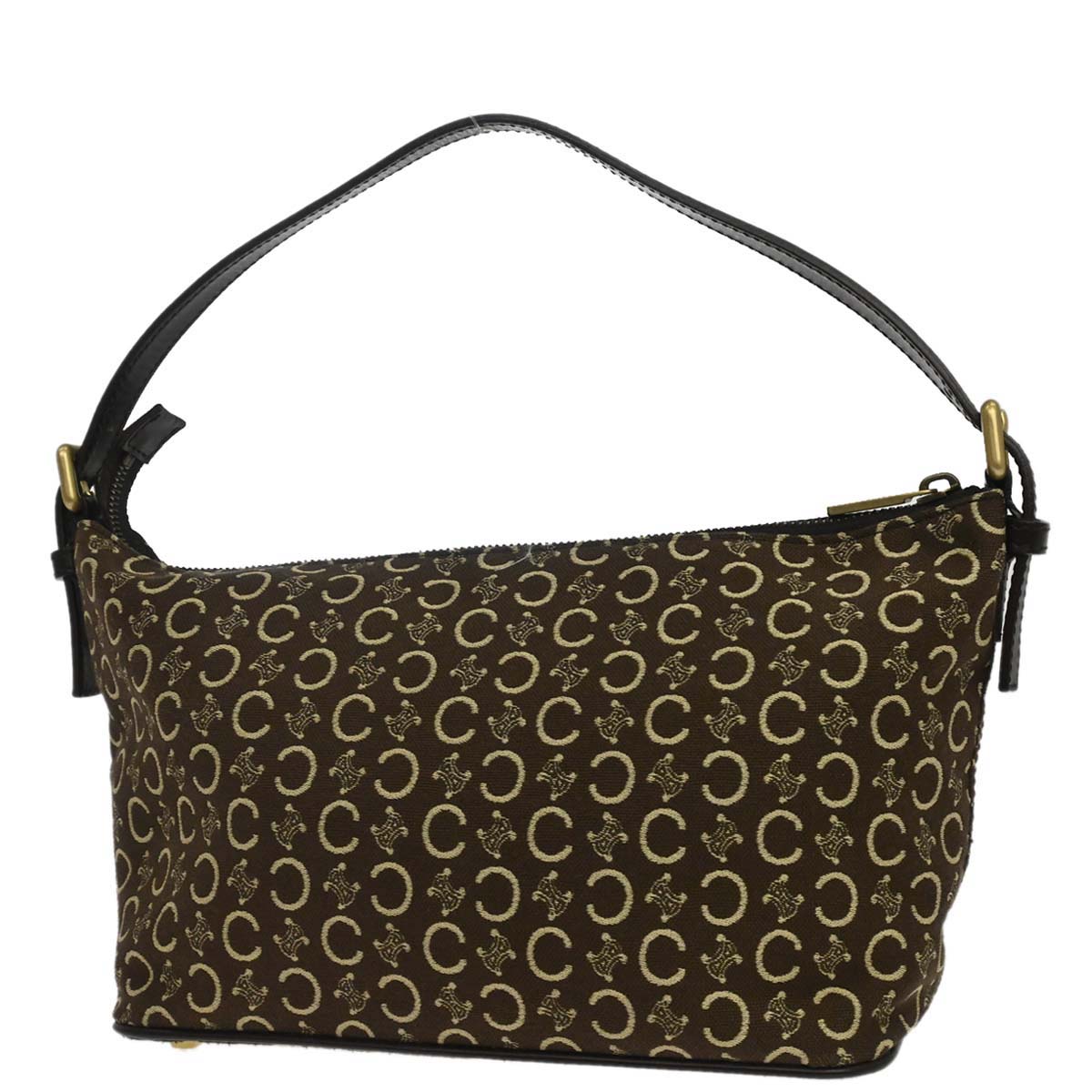 Celine Brown Canvas C Macadam Handbag