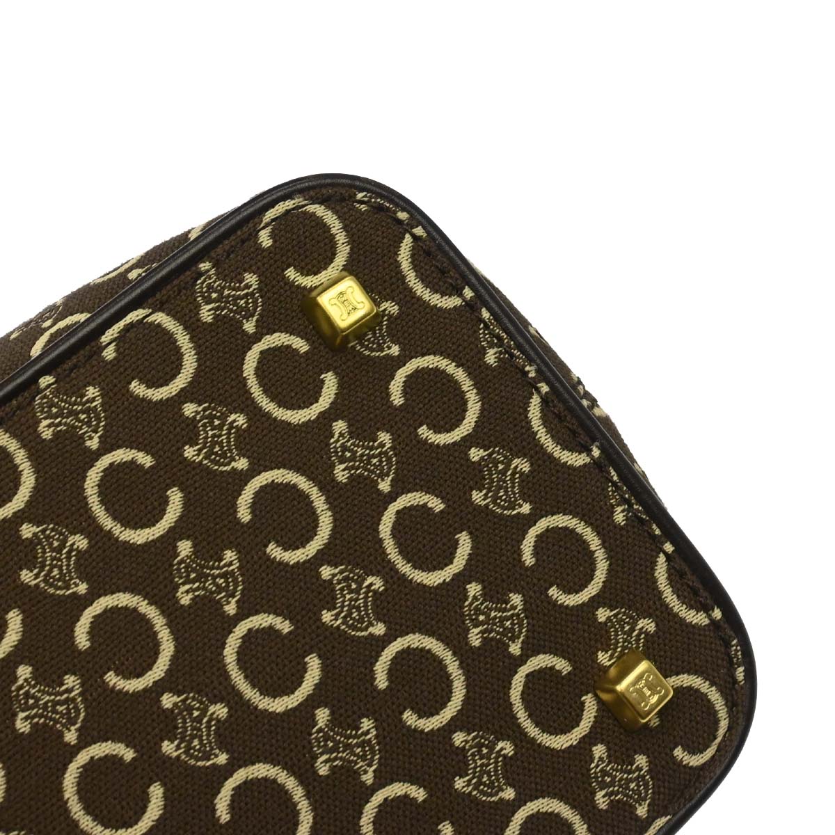 Celine Brown Canvas C Macadam Handbag