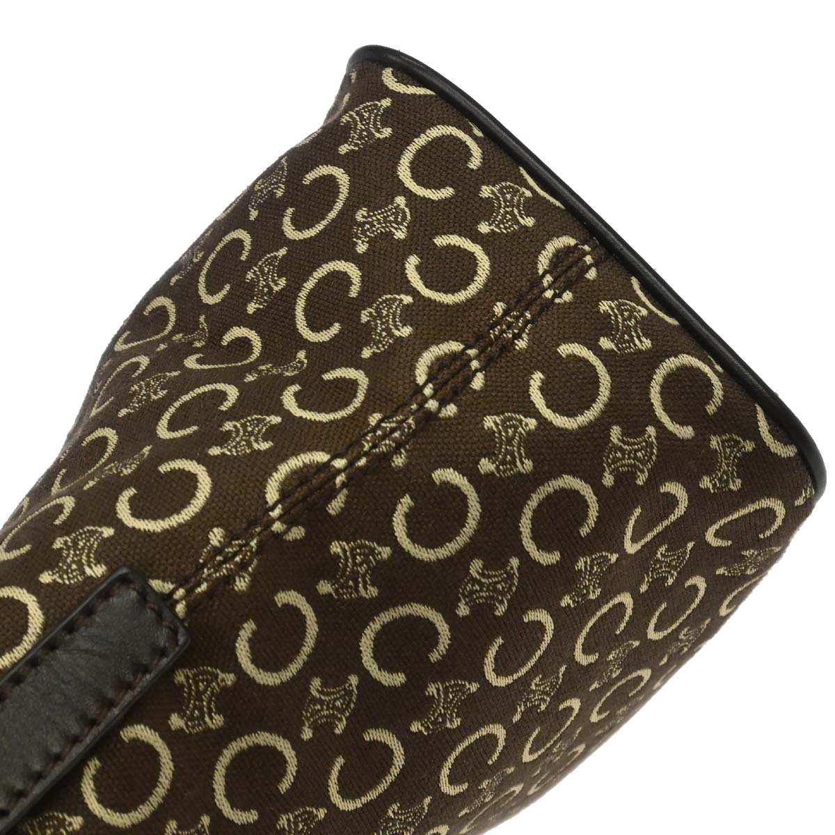 Celine Brown Canvas C Macadam Handbag