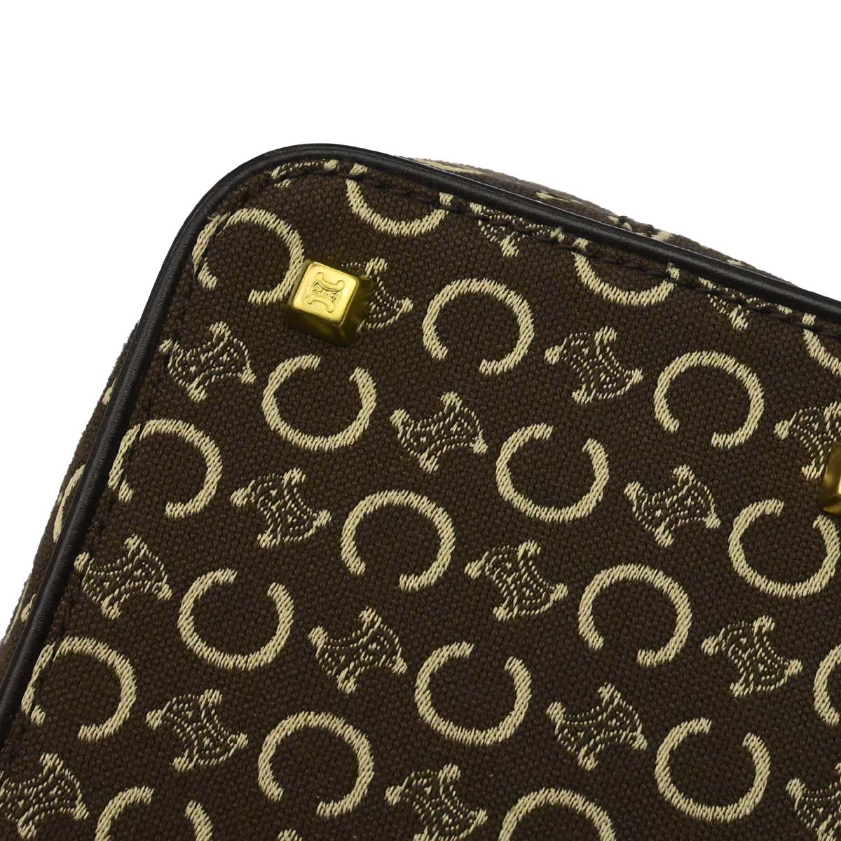 Celine Brown Canvas C Macadam Handbag
