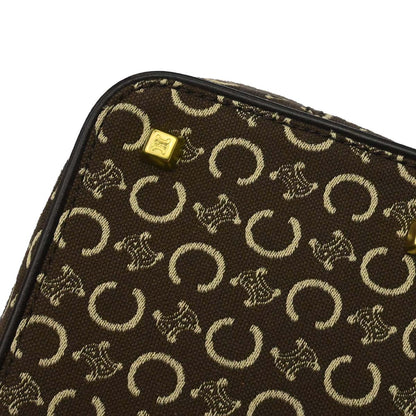 Celine Brown Canvas C Macadam Handbag