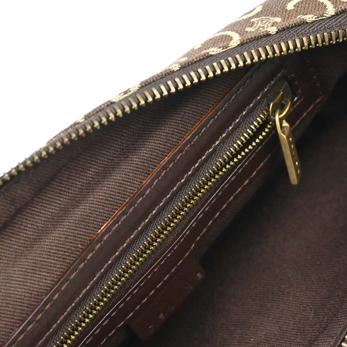 Celine Brown Canvas C Macadam Handbag