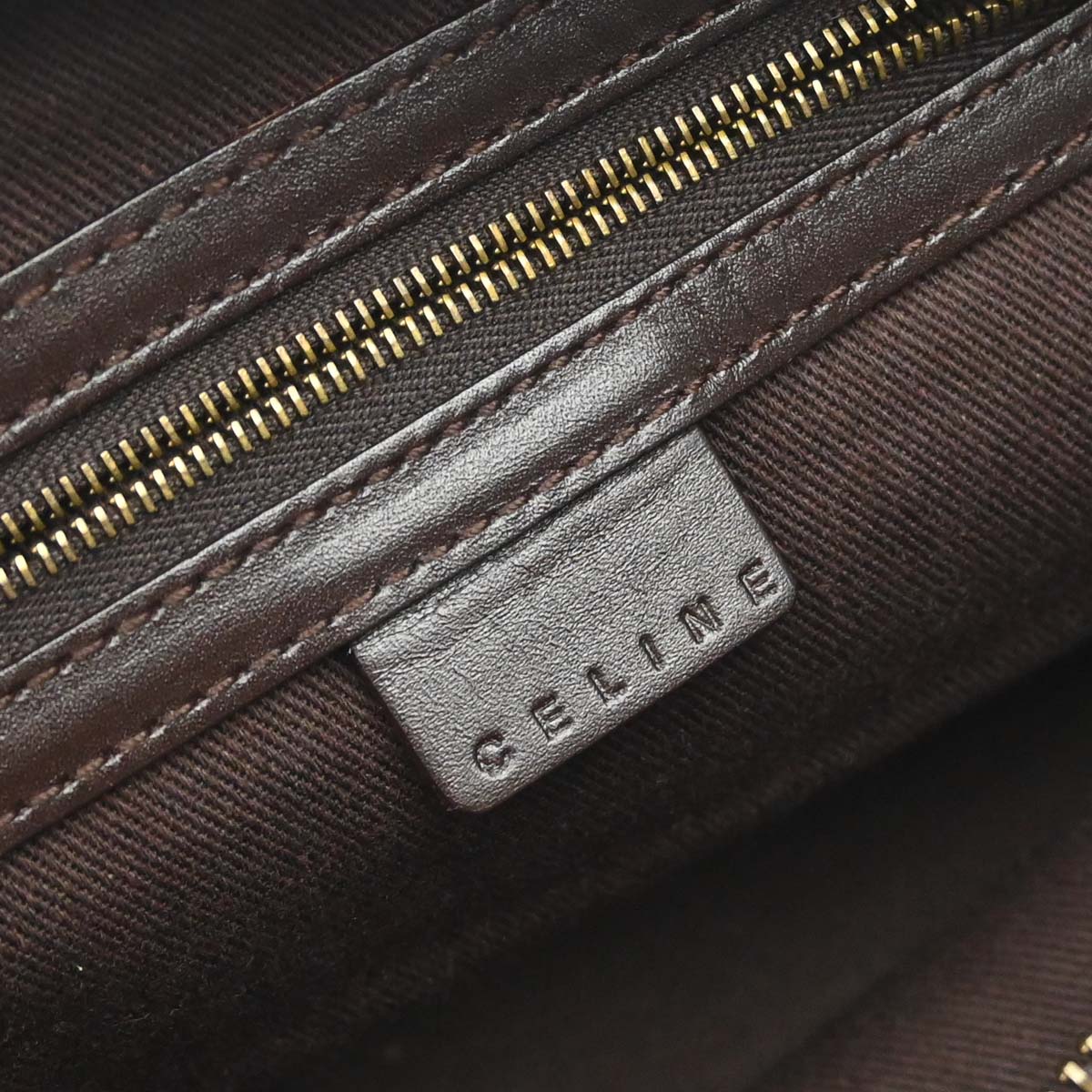 Celine Brown Canvas C Macadam Handbag