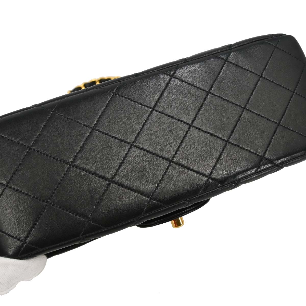 Chanel Black Lambskin Double Sided Flap Shoulder Bag
