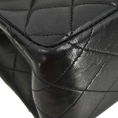 Chanel Black Lambskin Double Sided Flap Shoulder Bag