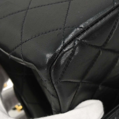 Chanel Black Lambskin Double Sided Flap Shoulder Bag