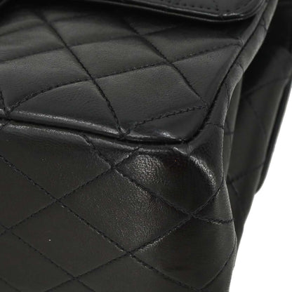 Chanel Black Lambskin Double Sided Flap Shoulder Bag