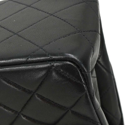 Chanel Black Lambskin Double Sided Flap Shoulder Bag