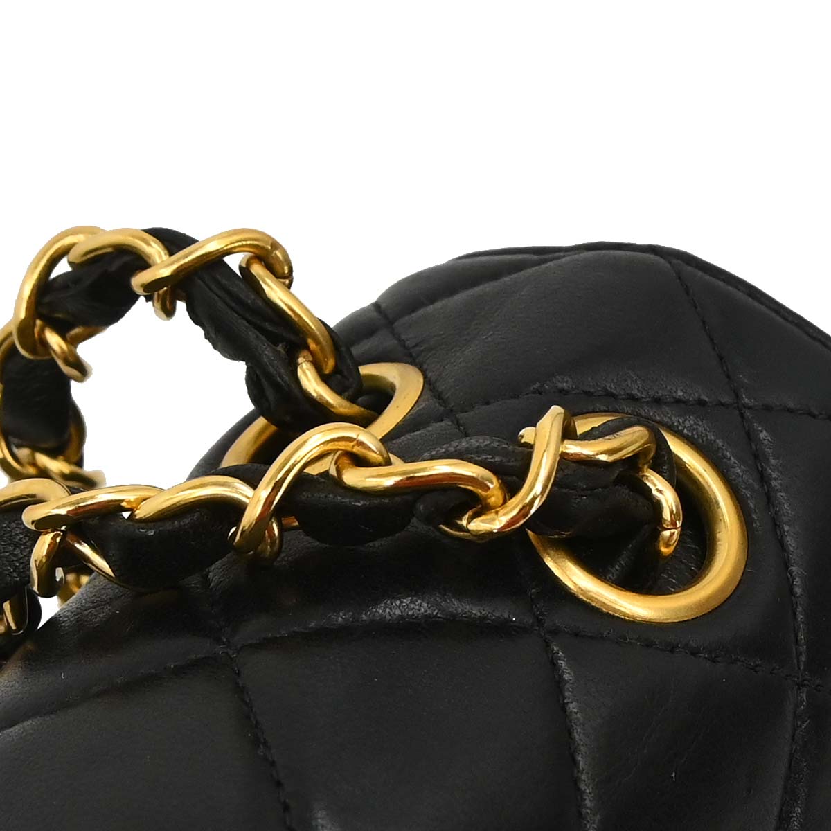 Chanel Black Lambskin Double Sided Flap Shoulder Bag