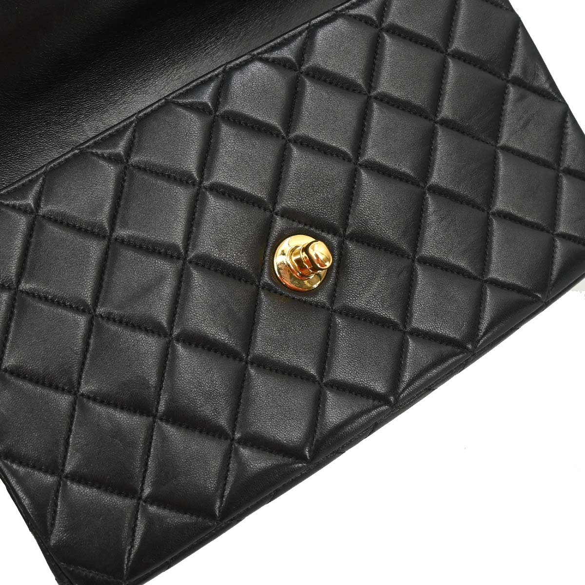 Chanel Black Lambskin Double Sided Flap Shoulder Bag